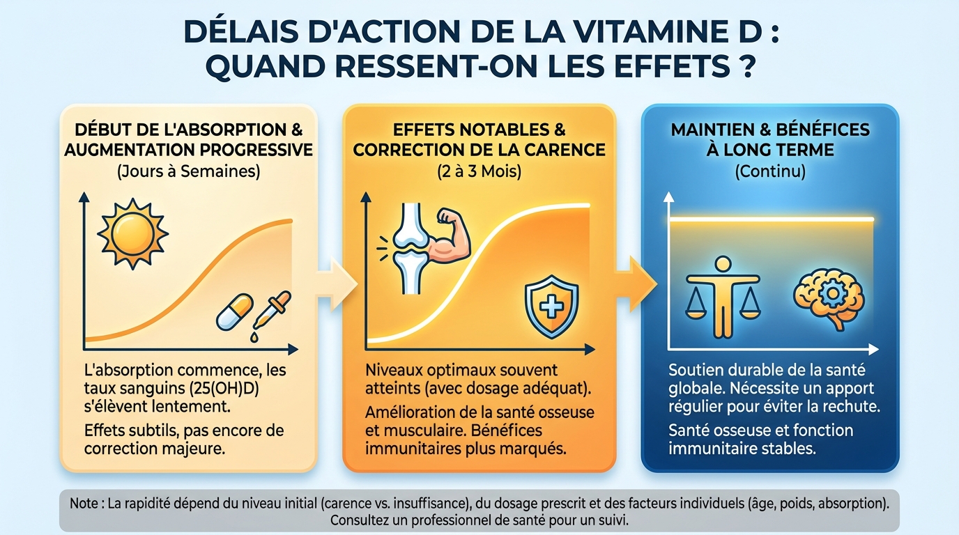 Temps d'effet des vitamines D