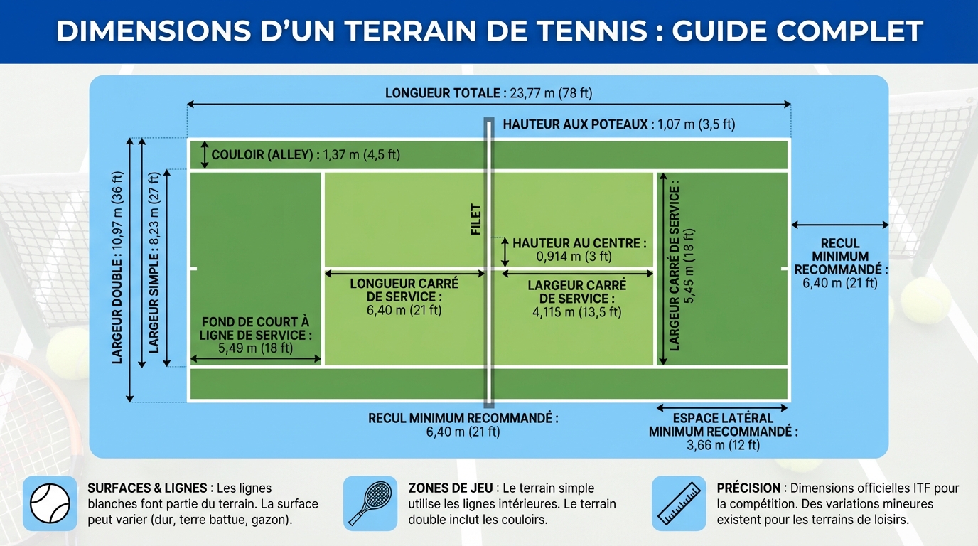 Variations possibles des dimensions
