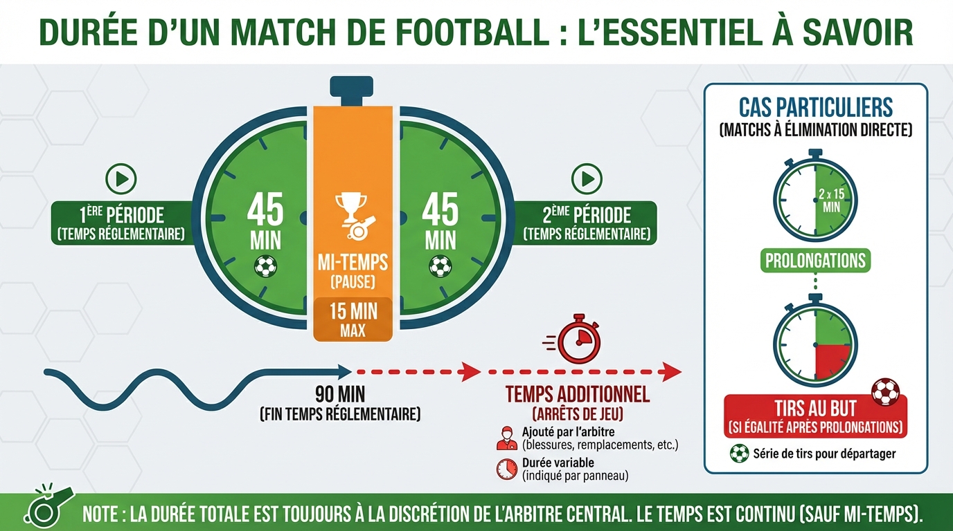 Durée d'un match de foot : tout ce qu'il faut savoir 1 Le temps additionnel
