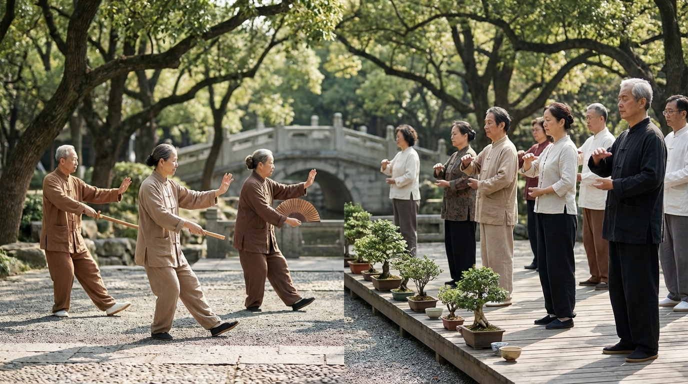 Quelle différence entre tai chi et qi gong ?