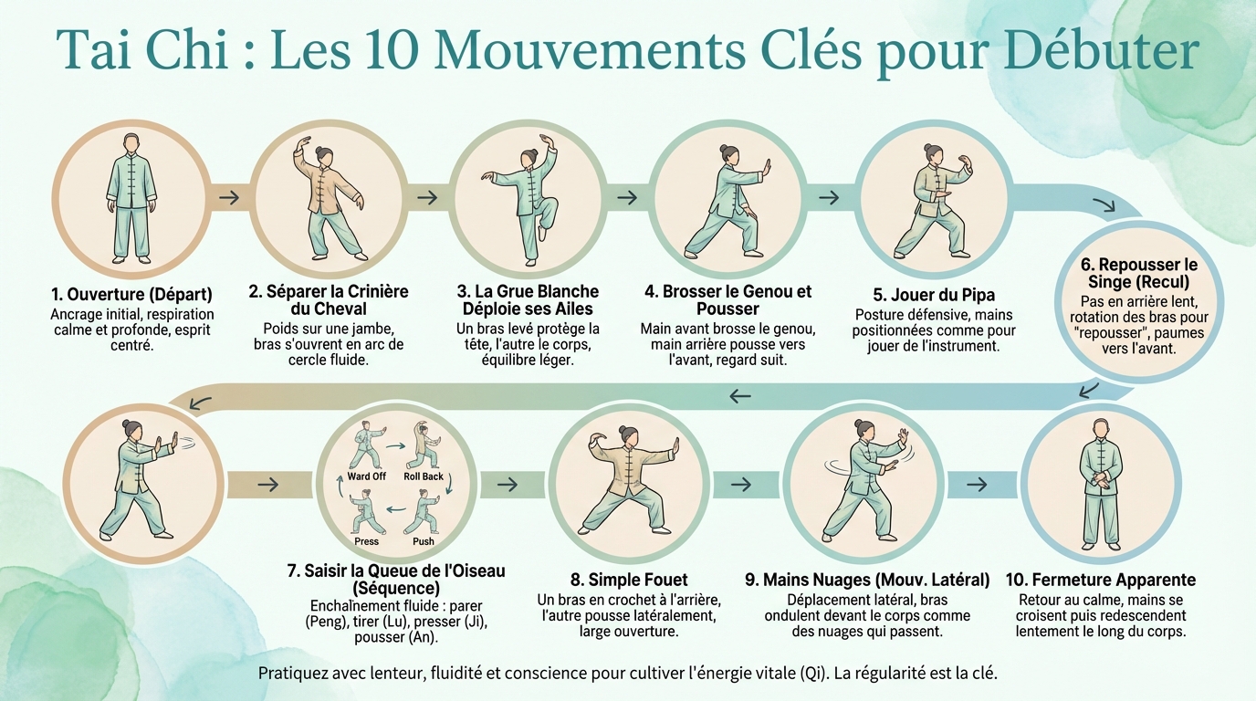 Les 10 mouvements essentiels du tai chi