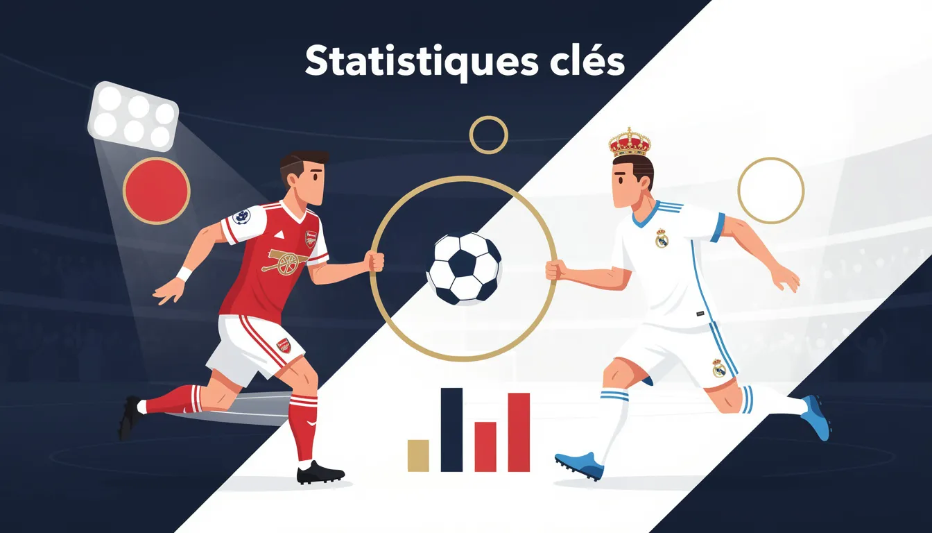 Analyse des confrontations entre arsenal et real madrid 1 Statistiques clés