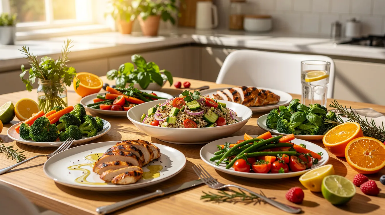 Exemple de menu type sur 1 semaine